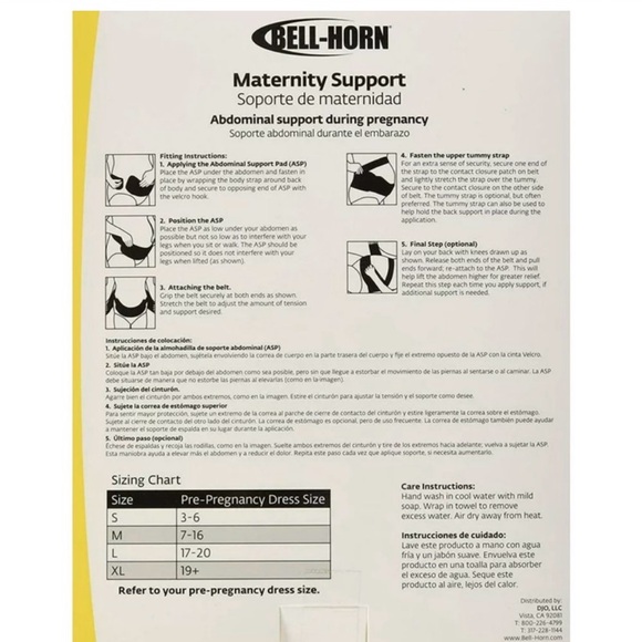 Bell-Horn Maternity Support Belt, Medium (Dress Size: 7-16) - Picture 2 of 3